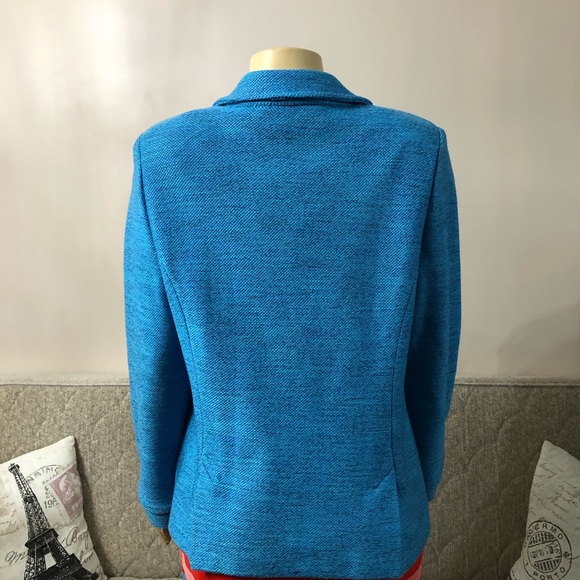 🌺New St. John Turquoise Multi Jacket size 12 - Picture 6 of 8